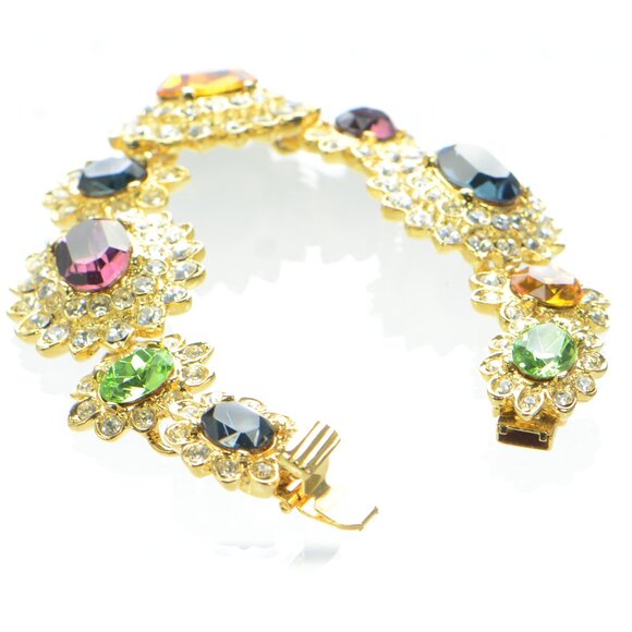 Kenneth Jay Lane KJL Multi-stone Crystal Bracelet - Picture 4 of 7
